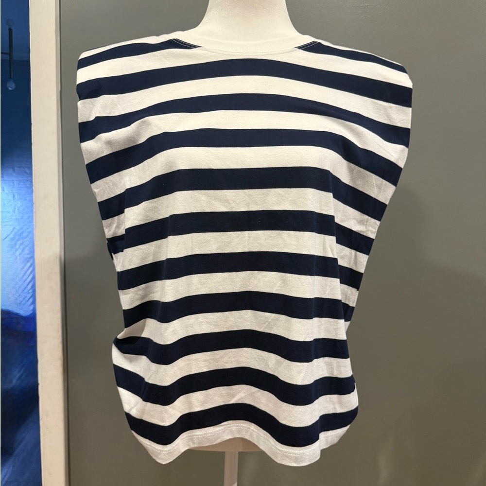 *NEW WITH TAGS* Zara Women's Size M Rugby Striped Muscle Tee